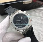 MAD Paris Customised Audemars Piguet Royal Oak 42MM Watch Black Dial Black Rubber